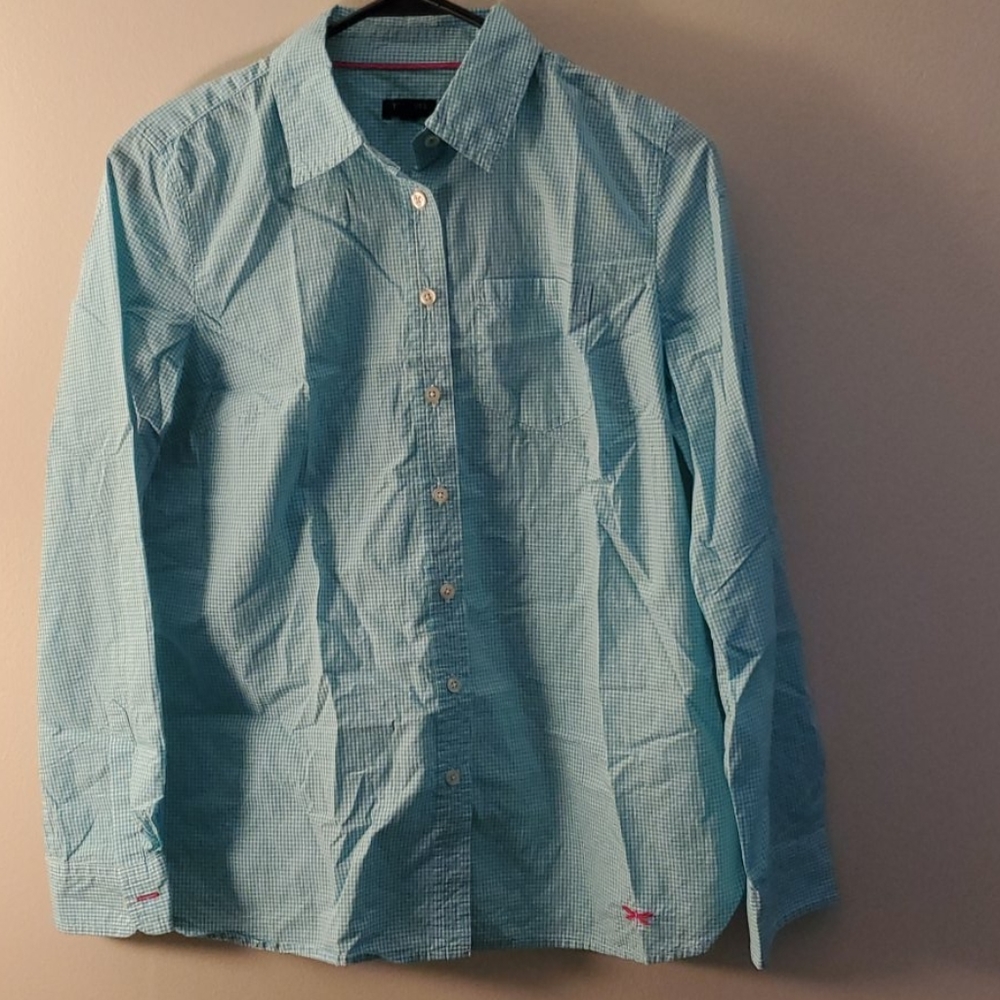 Talbots Turquiose Button Down Shirt